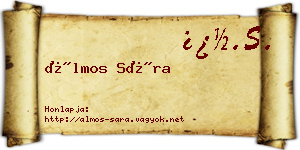 Álmos Sára névjegykártya