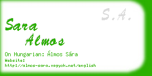 sara almos business card