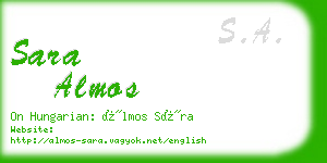 sara almos business card